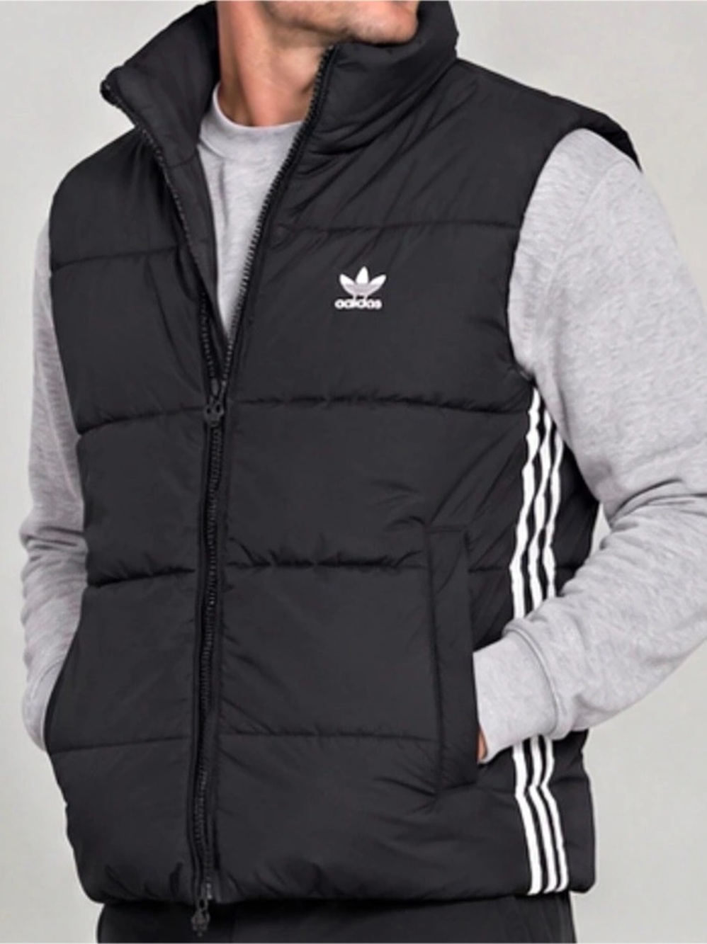 adidas 3-Stripes Puffy Vest Black